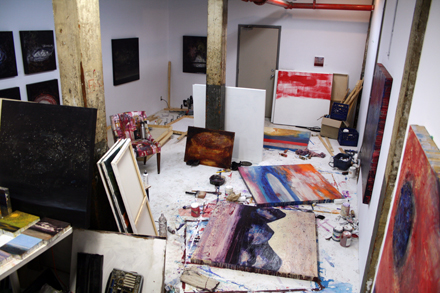 Studio of artist Gareth Bate in Toronto